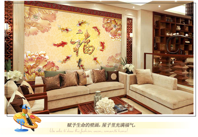 工厂批发定制款壁画无缝大型墙贴4D复古壁纸 工业产品贸易新趋势