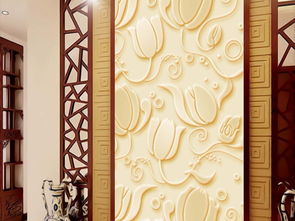 精品时尚花纹浮雕玄关壁画 材质编号17086585，提升家居格调的艺术之选