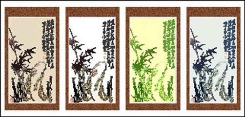 郑板桥竹石图CDR素材 优雅壁画装饰的办公艺术选择