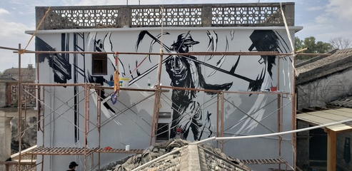 丹青映史 深圳大鹏所城刘黑仔故居墙体壁画的文化叙事